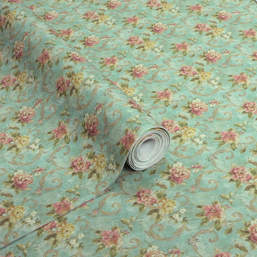 iLAND Originality Dollhouse Wallpaper 39 * 15.7 inch, Dollhouse Accessories on 1:12 Scale or 1:6 Scale (Blossom)