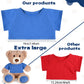 Roundfunny Bear Tee Shirt Fit 14-18Inch Bear Clothes Stuffed Animal Clothes Shirt Basic Stuffed Bears Dolls Shirt, Blue