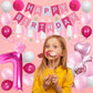 Sweet 7Th Birthday Decorations For Girls, Pink And White 7 Happy Birthday Balloons,7Th Birthday Party Supplies For Daughter Her