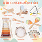 Toddler Musical Instruments Set - Montessori Toys Wooden Percussion Baby Drum Xylophone Maracas Set, Sensory Toys For 18 Month O