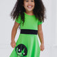 The Powerpuff Girls Buttercup Toddler Girls Cosplay Dress Green 2T