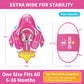 Swimbobo Baby Pool Float Inflatable Spaceship Infant Swim Float with Cloth Safety Seat Pool Toys for Kids 6-36 Months(Red  Large)