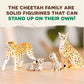 Terra By Battat – 4 Pcs 1-4' Cheetah Toys Family Set - Plastic Cheetah Figurines – Realistic Zoo Animals – Collectible Safari Animals Figures For Kids 3+