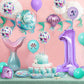 40 Inch Purple Number 1 Balloon,Giant Large Number 1 Balloon,1Th Birthday Mermaid Balloons,Children'S Birthday Party Baby Shower