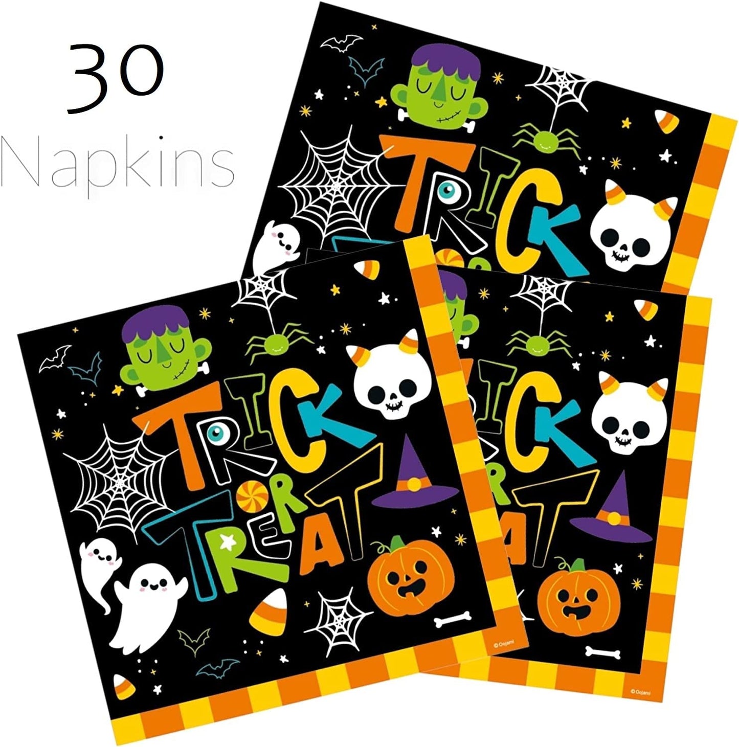 Serves 30 Complete Party Pack Cute Halloween Monsters And Ghosts 9' Dinner Paper Plates 7' Dessert Paper Plates 9 Oz Cups 3 Ply Napkins 2 Table Cover Banner Party Decorations Party Supplies