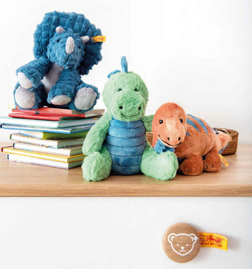 Steiff Bronko Brontosaurus, Premium Dinosaur Stuffed Animal, Stuffed Dino, Brontosaurus Plush, Stuffed Animal For Ages 0+, (Oran