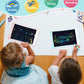 Tecjoe 2 Pack Lcd Writing Tablet, 8.5 Inch Colorful Doodle Board Drawing Tablet For Kids, Kids Travel Games Activity Learning Toys Birthday Gifts For 3 4 5 6 Year Old Boys And Girls Toddlers