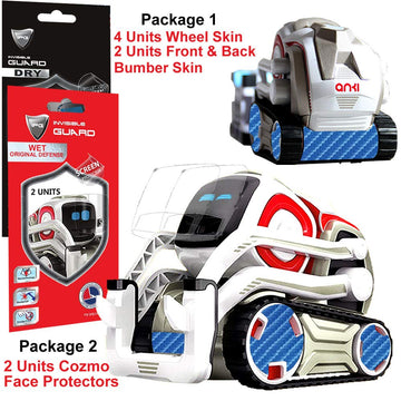 Ipg For Cozmo Robot Face Screen Guard Decoration Kit Include Wheels&Body Set 7 Units Decals+2 Units Screen Protector (This Is Not A Robot) (Black Carbon Fiber)