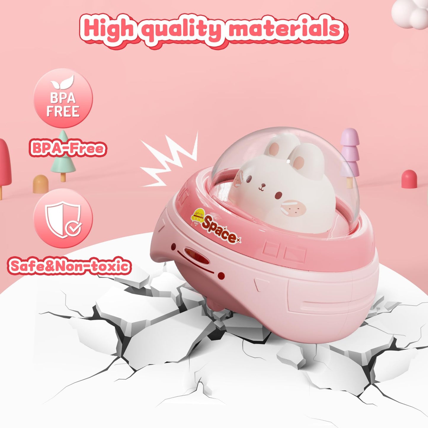 NUMBERFUN 4PCS Animal Cars Toddler Toys,Baby Toys 1 Year Old,Press and Go Car 1 Year Old Girl Toys,First Christmas Birthday Gift