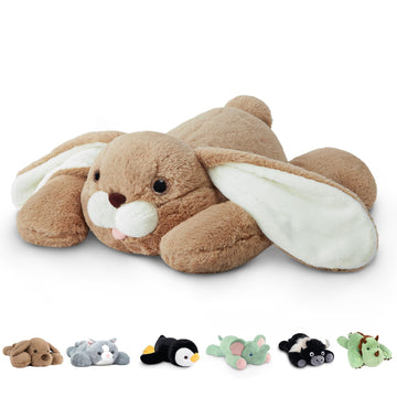 Niuniu Daddy 20'' | 3.3 Pound Bunny Weighted Stuffed Animals for Kids Adults, Soft Rabbit Plush Animal Calming Toys for Sleeping