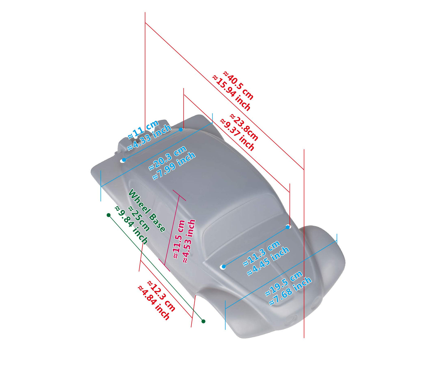 SummitLink Custom Body Police Style Compatible for 1/10 Scale RC Car or Truck (Truck not Included) STB-PW-01