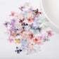 60pcs Micro Resin Butterflies  3D Miniature Tiny Butterfly for Fairy Garden Dollhouse  Mini Micro Landscaping Decoration