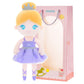 Gloveleya Baby Doll Girl Gift Ballerina Plush Soft Doll Light Purple 13 Inch With Gift Box