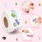 Beyumi Bubble Tea Sticker Roll - 1000Pcs Boba Stickers In 2 Rolls Waterproof Vinyl Drinks Theme Cute Kawaii Bubble Tea Decals Gift Laptop Bottle Scrapbooking Luggage Computer Envelope Decor For Kids