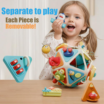 Vanvimen Montessori Toys For 1 Year Old Boy Girl, 21-In-1 Busy Activity Cube Toddler Toys For Age 1-2, Early Educational Learnin