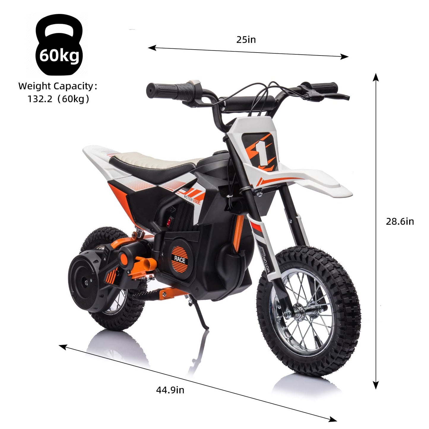 Kids Ride On Motorcycle,24V Electric Car For Kids,13.6Mph Max Electric Dirt Bike With Variable Speed,Mini Bike With Rear Wheel S