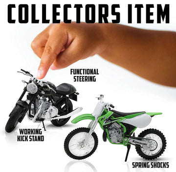 Welly Die Cast Motorcycle Green Kawasaki 2009 Ninja Zx-10R, 1:18 Scale