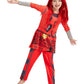 Girl Red Costume With Wig Rise Red Princess Kids Hallowen Party Dress Up Jumpsuit (Red, X-Large(9-10 Years))