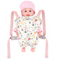 Gagaku Doll Carrier Soft Cotton Front And Back Carrying With Adjustable Straps For Baby - Rose Garden