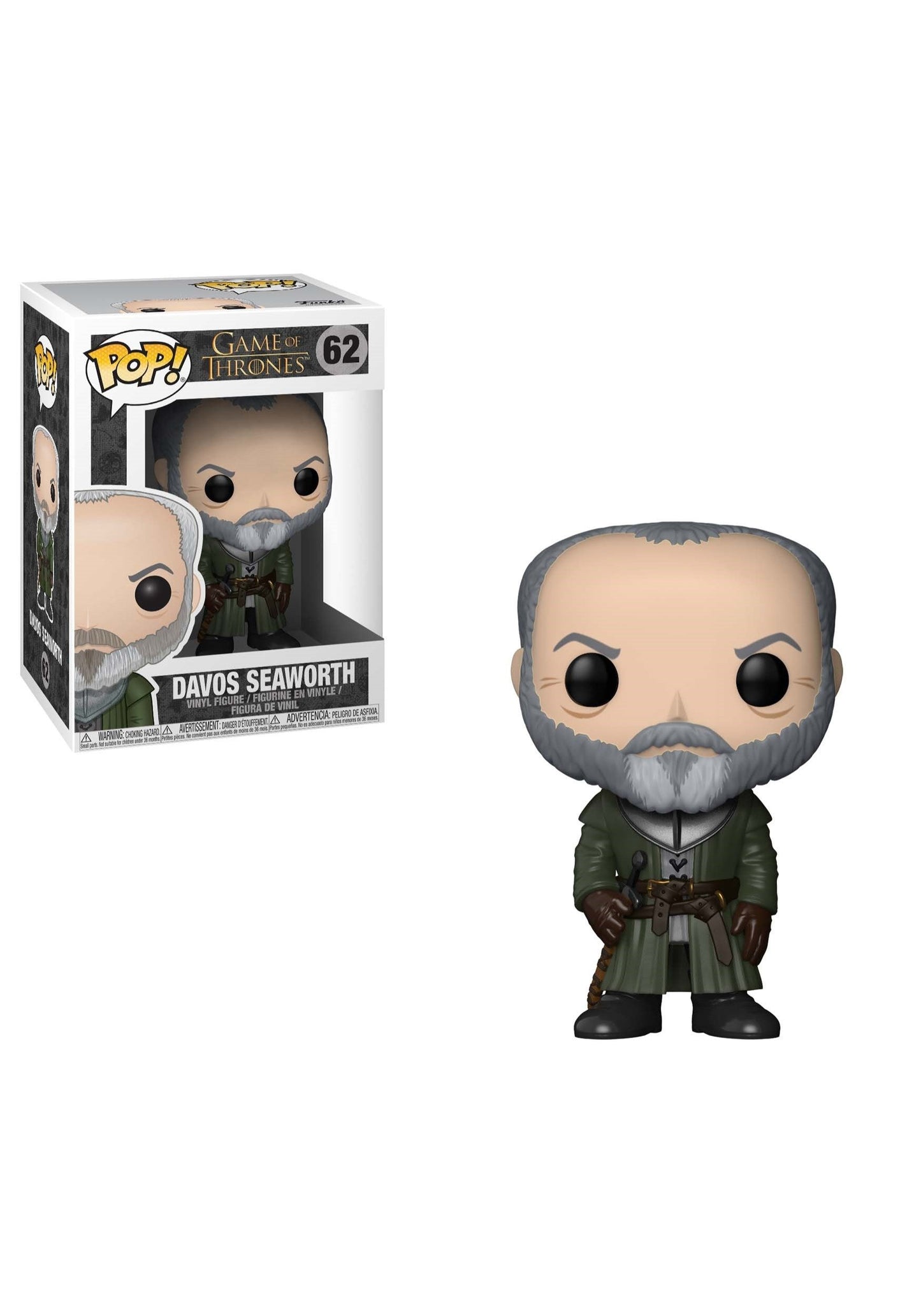 Funko POP! Game of Thrones Davos Seaworth Figure, Vinyl, Standard Size, Multicolor, Model 29164