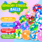 70Pcs Stress Balls-Squishy Stress Balls Bulk-Treasure Box Toys-Fidgets Prizes Bulk-Sensory Balls-Stress Balls For Adults -Classr