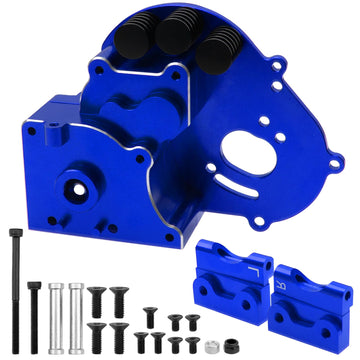 Vgoohobby Aluminum Transmission Case Gearbox Housing Cover w/Motor Plate Compatible with 1/10 Traxxas Slash 2WD Rustler Stampede