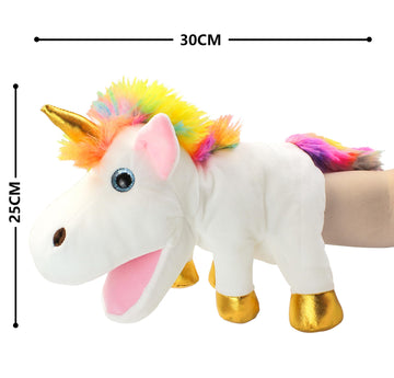 Lomtrats Unicorn Hand Puppets For Kids,Toddler With Movable Open Mouths,Implying Happiness, Eternity, And Purity Perfect For Sto