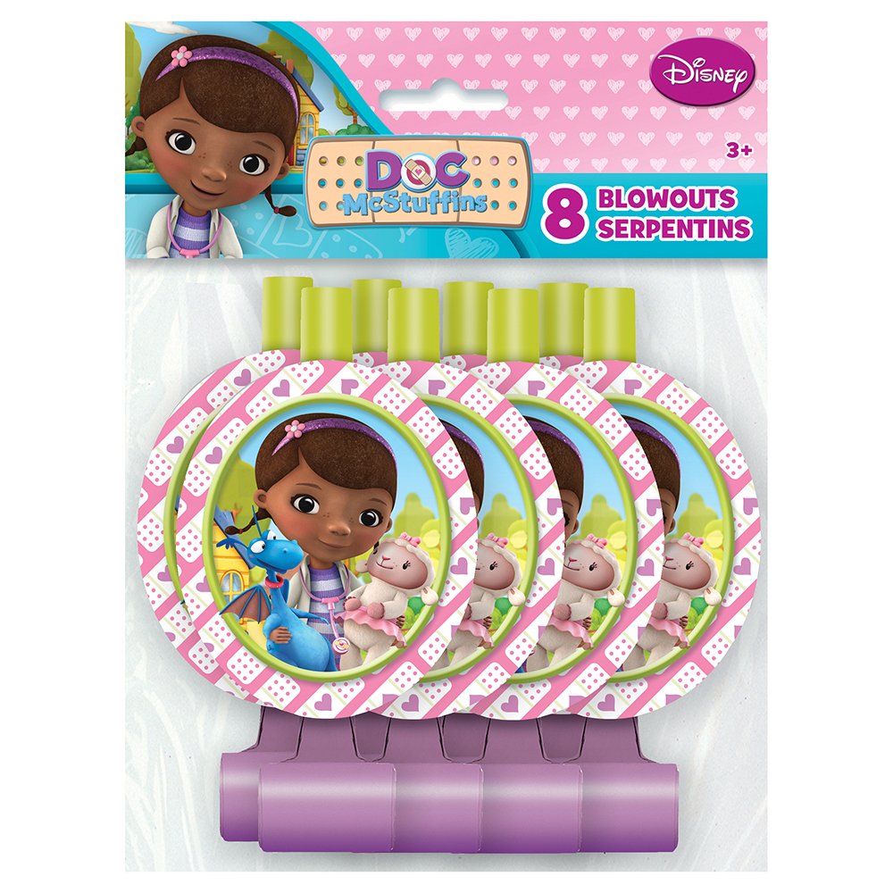 Disney Doc McStuffins Party Blowouts | 2.68 X 5.25 | 8 Pcs