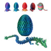 3D Printed Dragon Egg With Dragon Inside, Easter Eggs Articulated Mystery Crystal Dragon, Adults Fidget Toys Fo For Autism/Adhd, Easter Basket Stuffers Desk Toys For Home Office Decor(Laser Green)