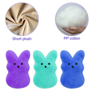 Rlxgcz 12 Pcs Easter Bunny Plush Toy Bunny Stuffed Animal Decorations Basket Stuffers Gift Cute Bunny Doll Bulk Toys Easter Part