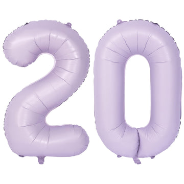 40 In Matte Purple Number Balloons Helium Foil Mylar Balloon Birthday Party Banquet Decoration Digital 20