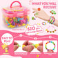 Arthopt Pop Beads, Jewelry Making Kit for 3 4 5 6 7 8 Years Old Girls, Arts and Crafts for Kids,Large Snap Beads DIY Necklace Br