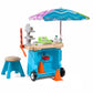 Step2 Stop & Go Market | Kids Pretend Play Store & Toll Booth with Toy Cash Register, Blue