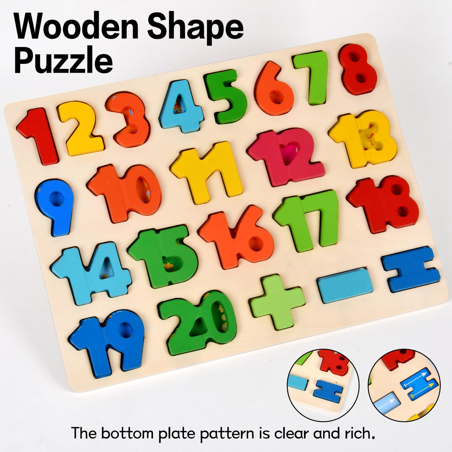 Wnwl Puzzle Wooden Abc Alphanumeric Shape Puzzles Toddler Learning Puzzle Toys, Letter And Number Shape Puzzles, Preschool Learn