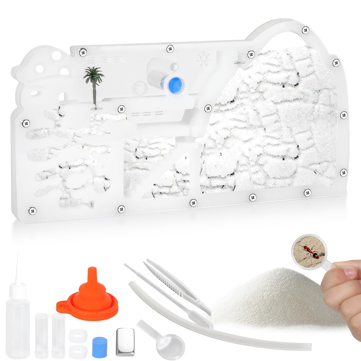 Blevla Ant Farms with Connections  Ant Farms for Kids & mature-themed  Live Ants for Ant Farm Educational Science DIY Toy Kit - STEM Learning Toy - Great Gifts for Boys & Girls (Castle)