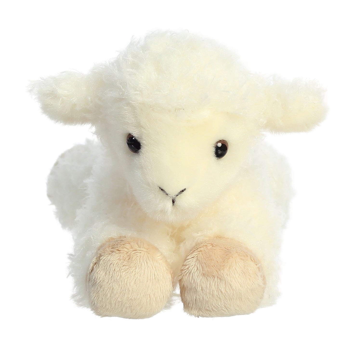 Aurora® Adorable Mini Flopsie™ Luna Lamb™ Stuffed Animal - Playful Ease - Timeless Companions - White 8 Inches