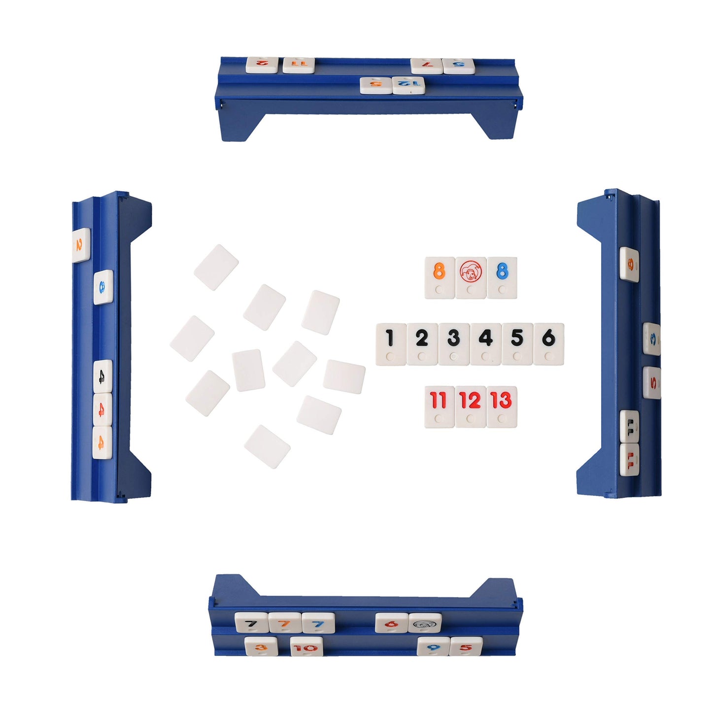 Point Games Mini Rummy Game Set - 4 Folding Racks, Durable Travel Bag, For 2-4 Players, Plastic, One Size