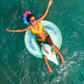 Poolcandy Inflatable 40 inch Animal Pool Tubes & Swim Rings (Turquoise Sea Horse with Glitter Animal 40 Pool Tube)