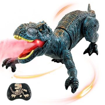Talgic Remote Control Dinosaur For Boys 4-7, Robot Dinosaur Toys For Kids 5-7, Rc Dinosaur With Realistic Legs & Spray Stream,Remote Dinosaur Toys For Kids3 4 5 6 8 Year Old Boy Birthday Gift (Blue)
