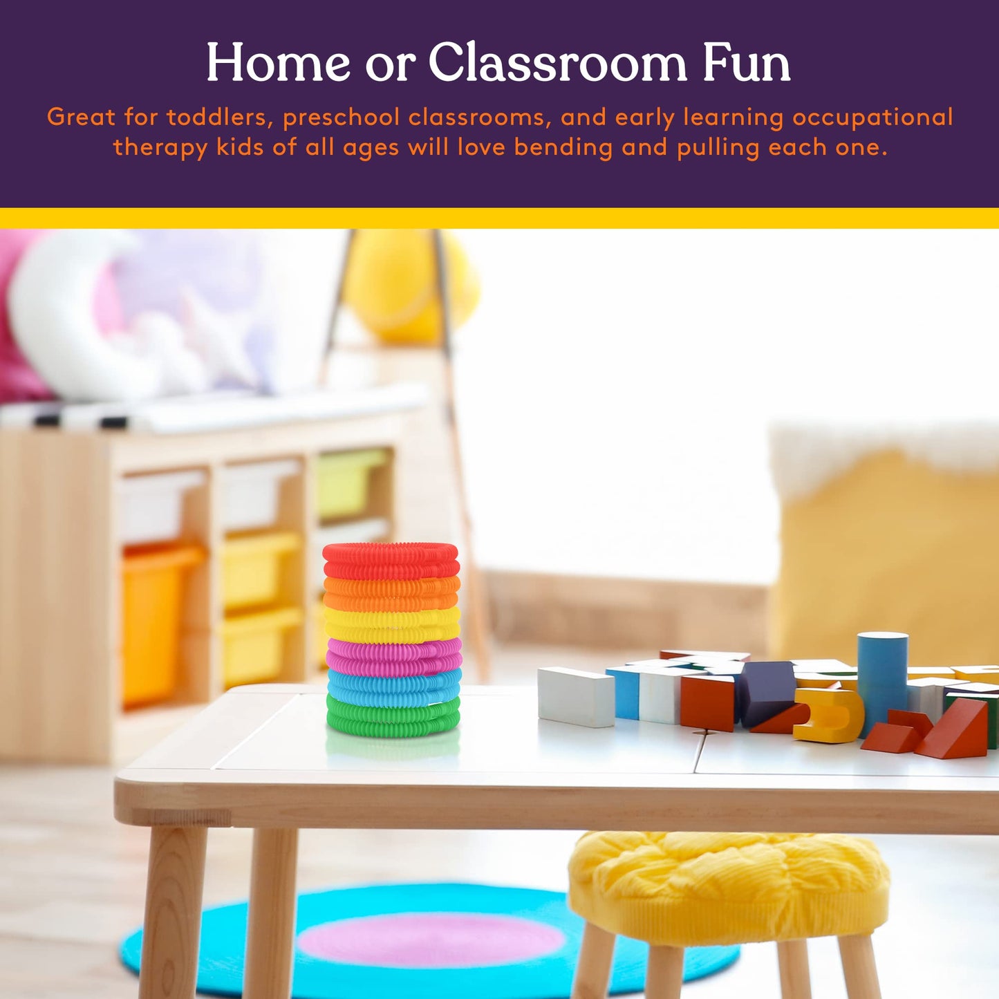 Special Supplies 30-Pack Mini Fun Pull And Pop Fun Tubes Mini For Kids Stretch, Bend, Build, And Connect Toy, Provide Tactile An