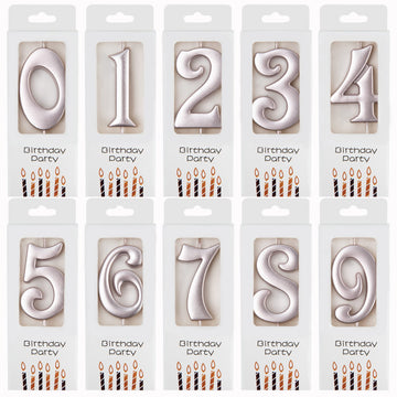 PHD CAKE 10-Count 0-9 Rose Gold Number Birthday Candles, Number One Birthday, Rose Gold Number Candles, Party Celebration, Baby 