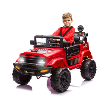 OutdoorCruiser 12V Ride-On Electric Car for Kids, 1-Seater Remote Control Jeep, Battery-Powered Power Wheels with Parental Contr