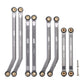 INJORA High Clearance Front 4 Links Set for SCX24 JLU AXI00002 C10 AXI00001 Bronco Axial 1/24 RC Crawler Car, 8PCS(Grey)