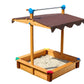 Exaco Felix Adjustable Roof Sandbox, 40 X 51 Inches, Orange-Brown