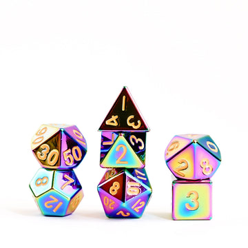 7-Set: 16Mm Flame Torched Rainbow Metal