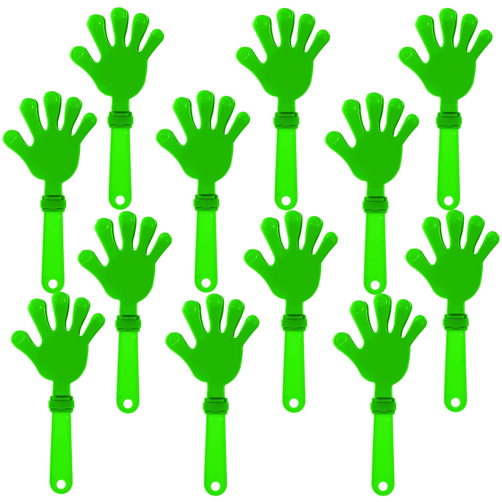 Zcysrlqin 12 Pcs Lime Green Hand Clappers 7.5 Inch Clappers Noisemakers Noise Makers Party Favors Plastic Clapper Sporting Event