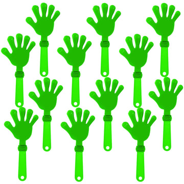 Zcysrlqin 12 Pcs Lime Green Hand Clappers 7.5 Inch Clappers Noisemakers Noise Makers Party Favors Plastic Clapper Sporting Event