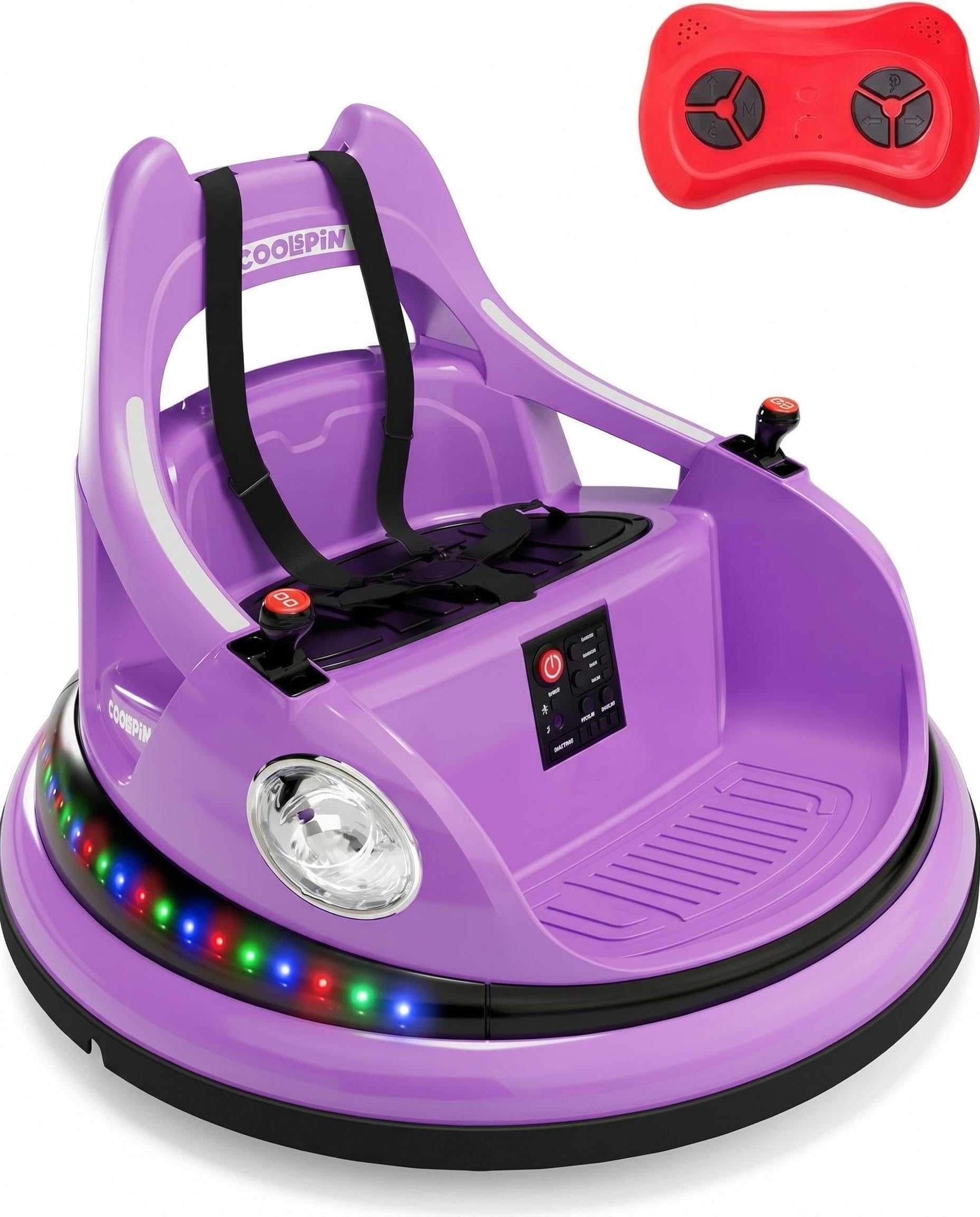 12V Electric Bumper Cars for Toddlers, Kids Bumper Cars, Ride On Toys with Parent Remote, 360 Spin, 2 Speed, 2 Driving Modes, Mu