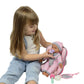 Doll Travel Playset - Baby Doll Car Seat Carrier Backpack With 12 Inch Soft Body Doll Includes Doll Bottles And Toy Accessories … (Hispanic)