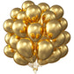 Kalor 12 Inch Metallic Gold Balloons, 50 Pcs Latex Helium Metallic Balloons For Kid'S Birthday Party, Baby Shower, Wedding, Graduate Party Decorations